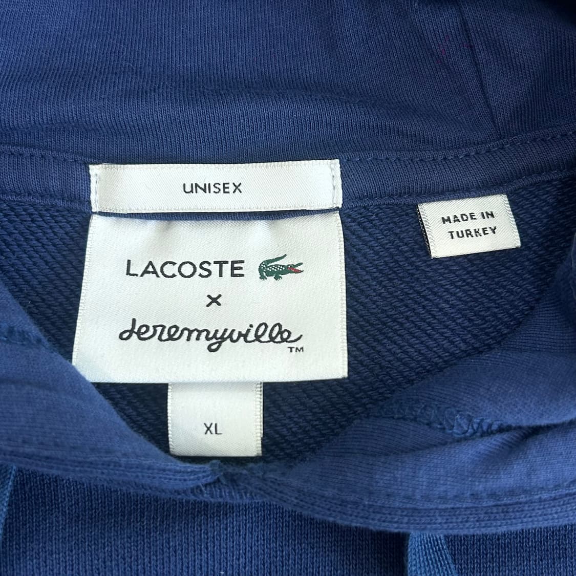 Lacoste 라코스테 그래픽 자수 로고 블루 후드티 상품이미지5