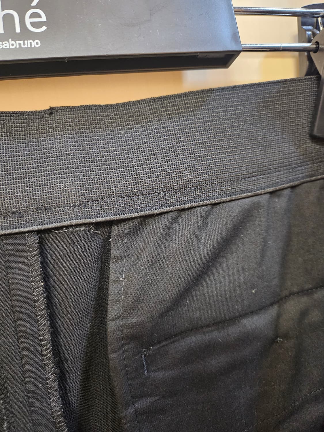 타임옴므 블랙 스트레이트핏 허리밴딩 슬랙스 바지 34 상품이미지3