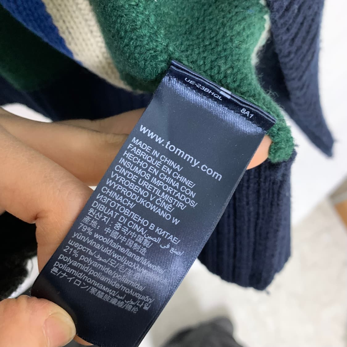 타미힐피거 빈티지 패턴 버튼 가디건 S 상품이미지6