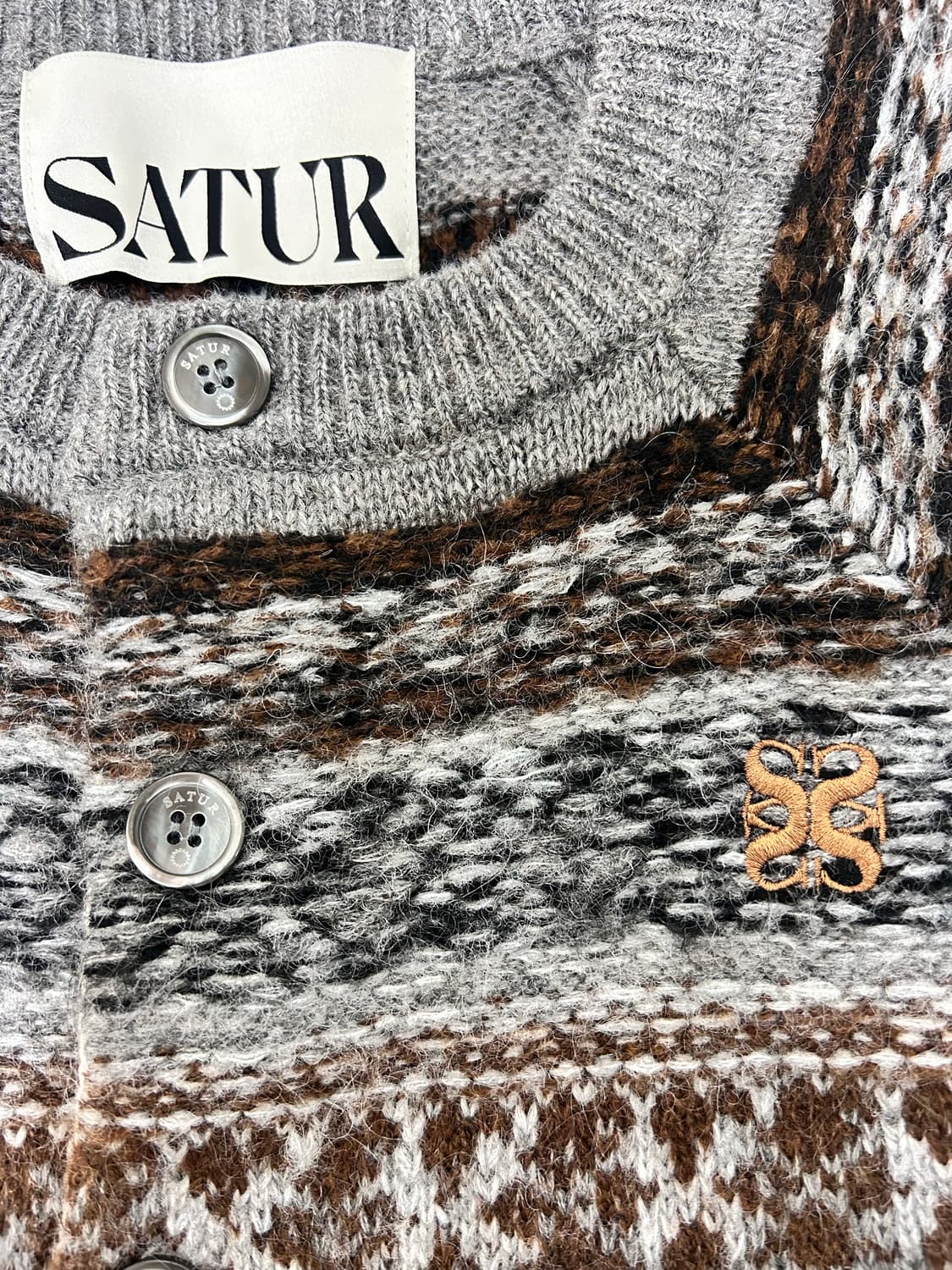 세터 노르딕 리버스 니트 가디건 차콜 상품이미지3