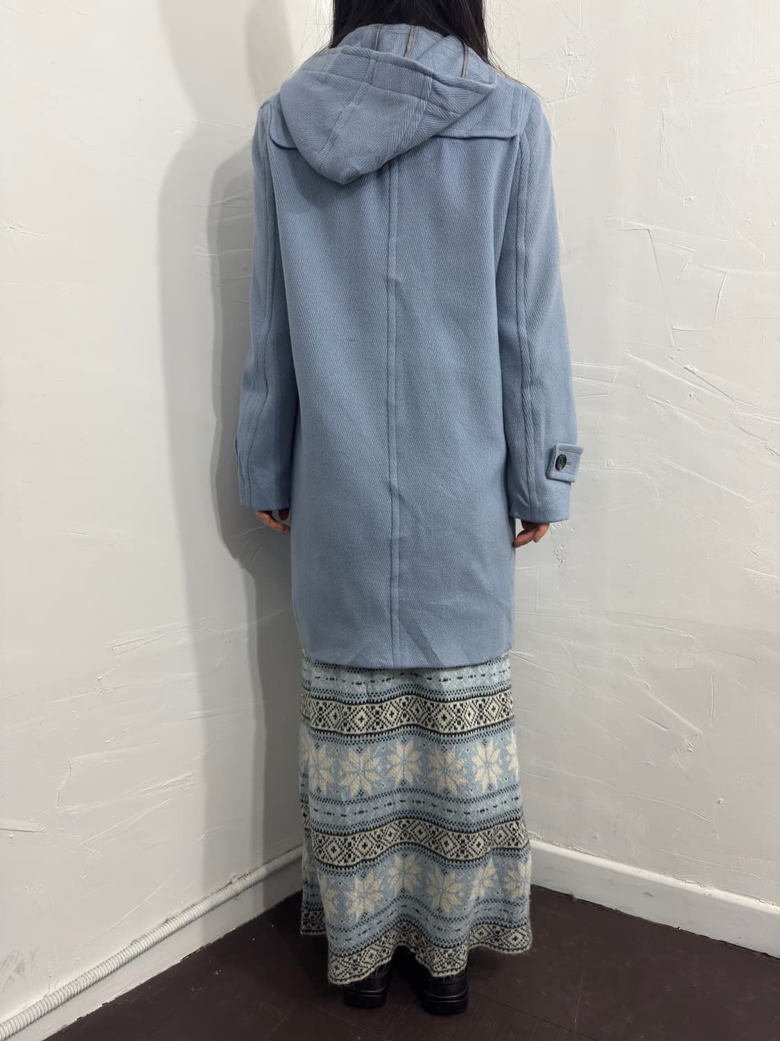 aylesbury blue hood wool duffle coat 상품이미지5