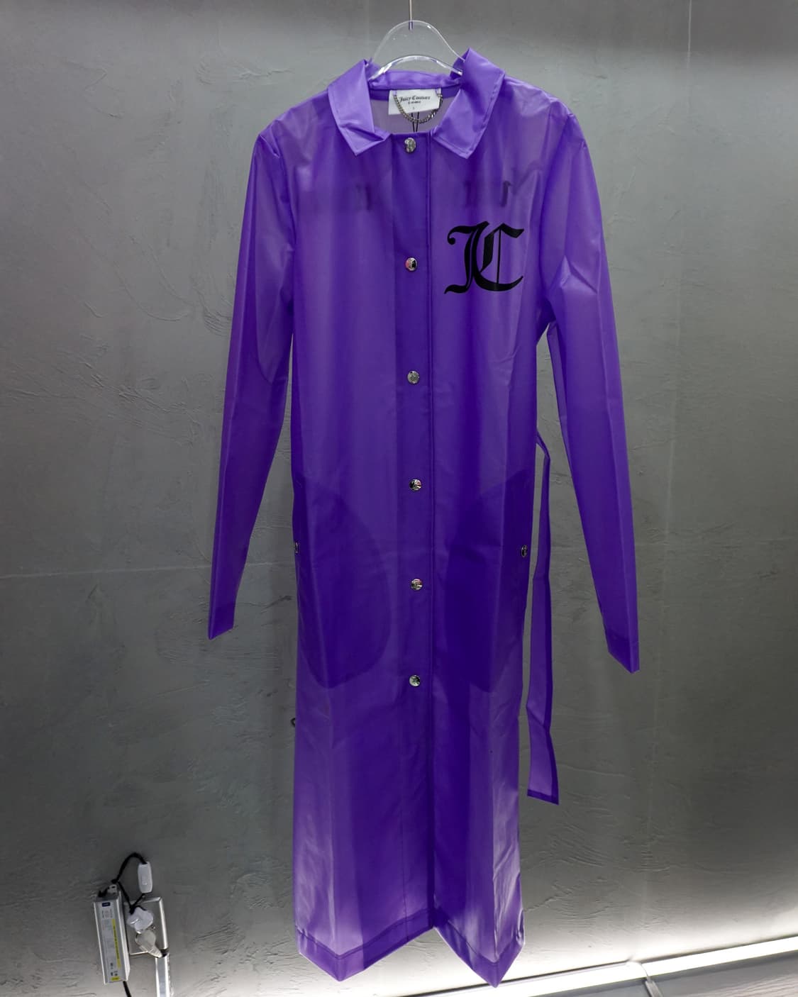 쥬시꾸띄르 pvc 퍼플 롱자켓 상품이미지1