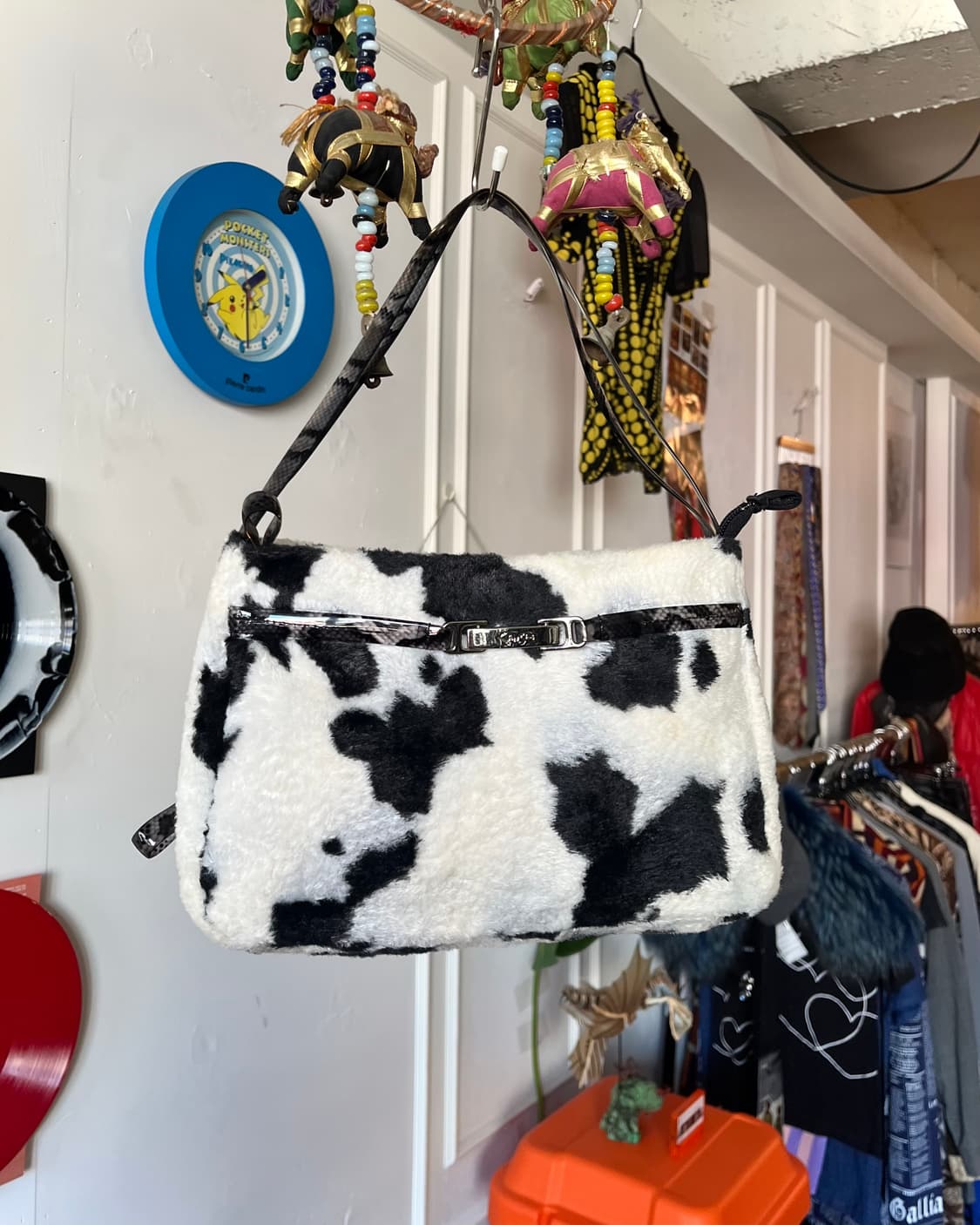 KANSAI YAMAMOTO Milk Cow Faux Fur Bag 상품이미지3