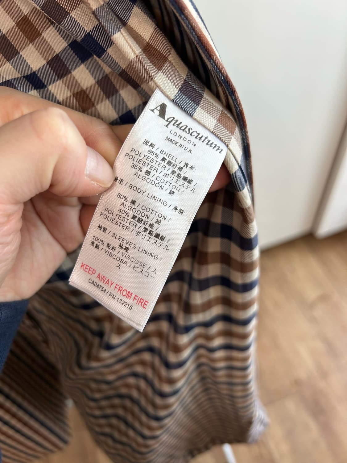 슈프림 x 아쿠아스큐텀 깅엄 체크 맥코트 상품이미지10