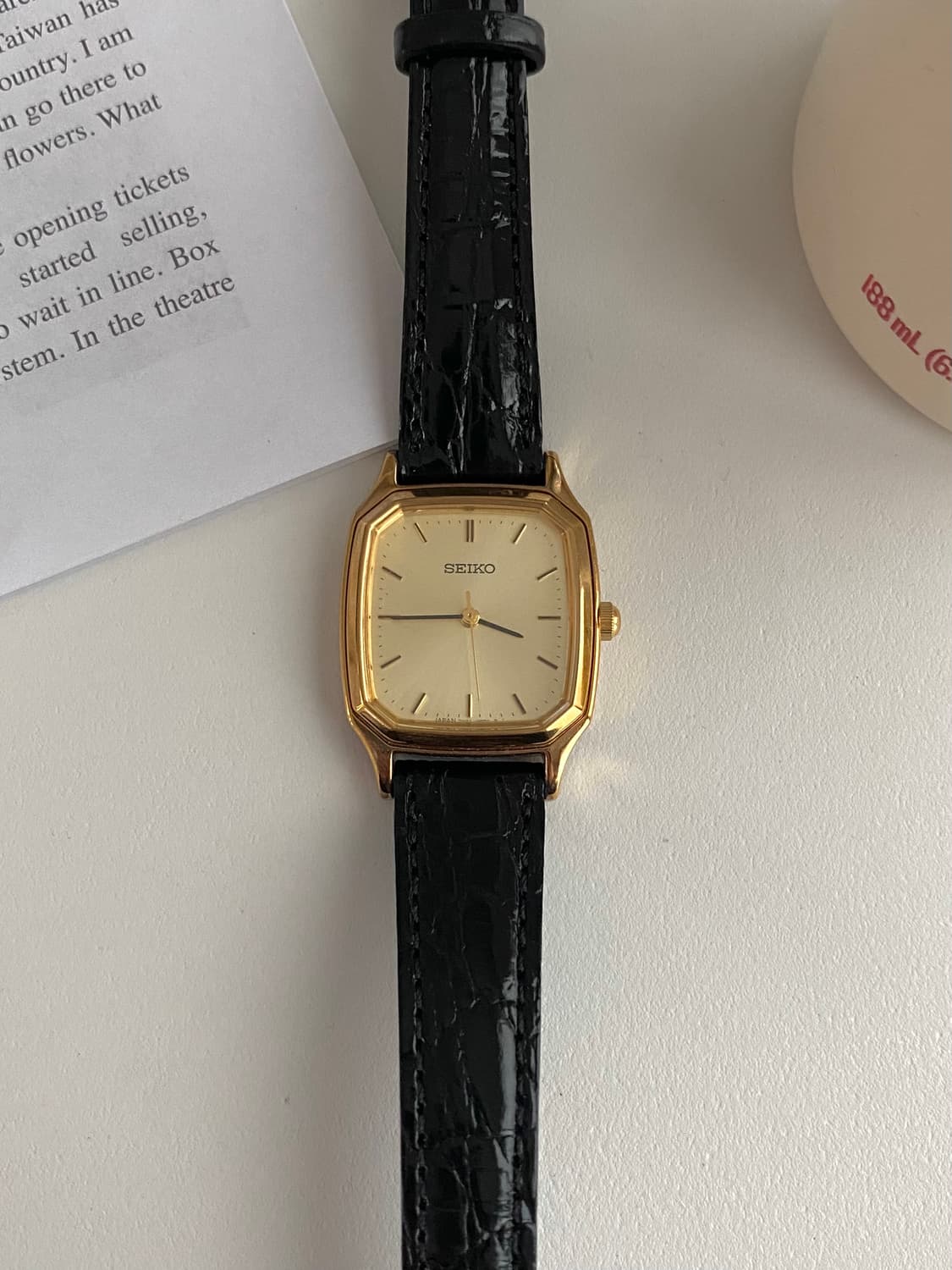 Seiko 스퀘어 골드 쿼츠 상품이미지2