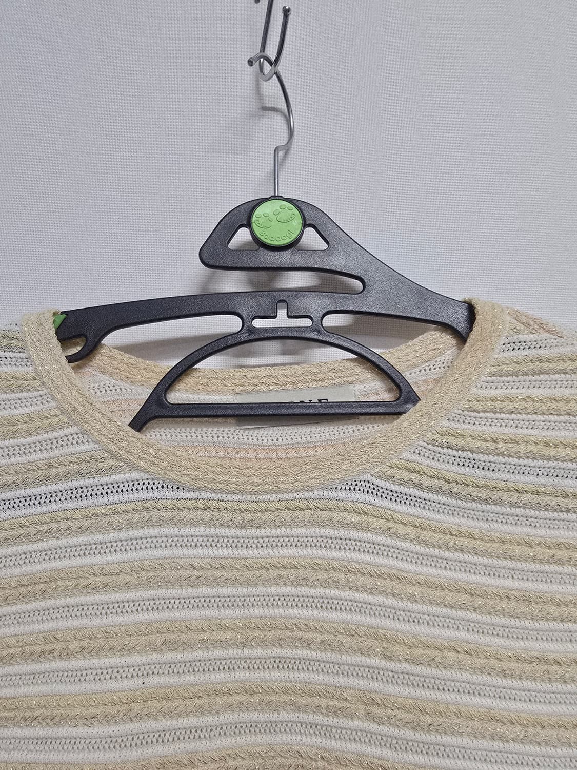 마인 아이보리 스트라이프 반팔 니트 상품이미지2