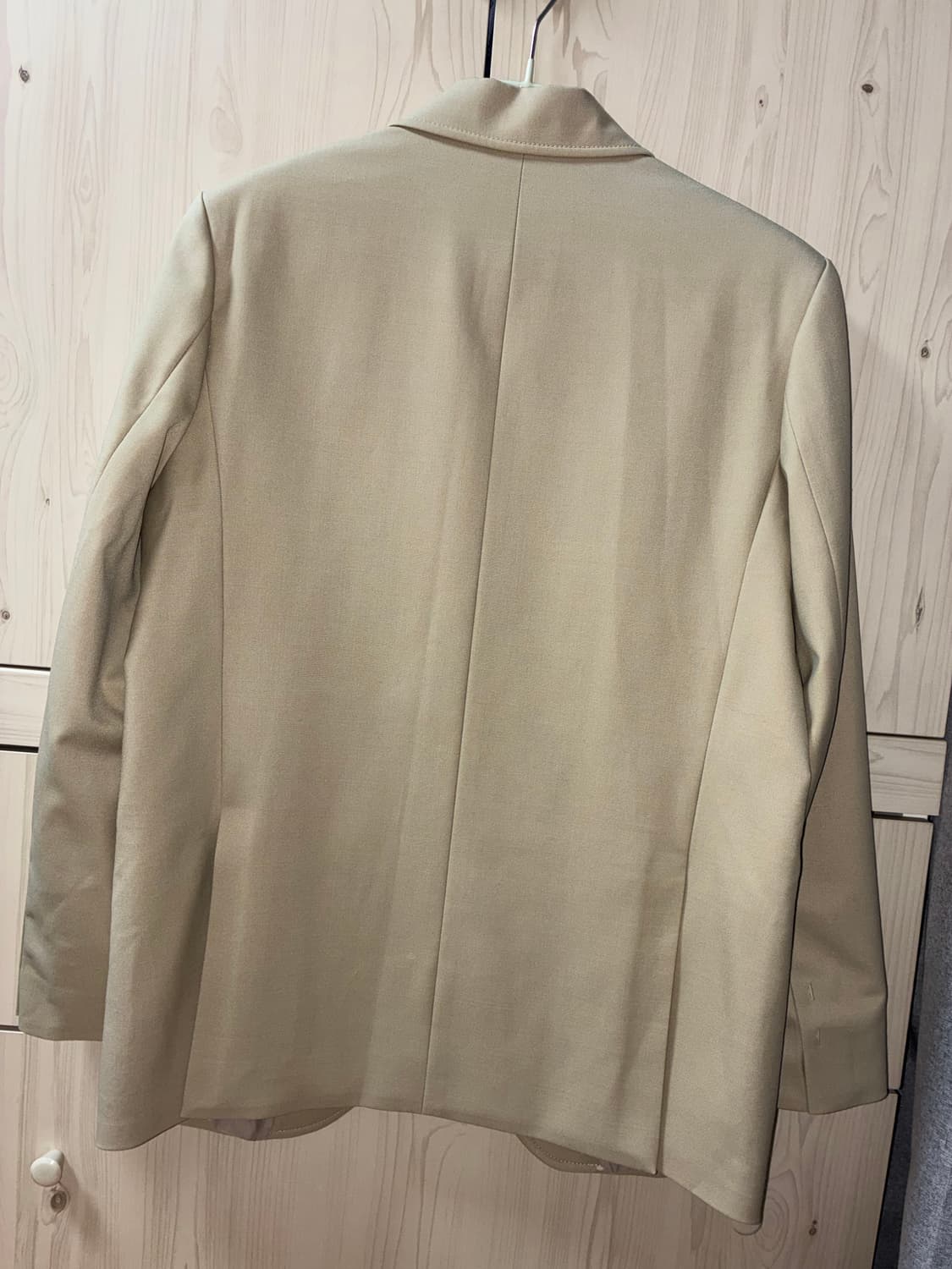 마조네 싱글 히든 자켓 라이트 베이지 상품이미지2