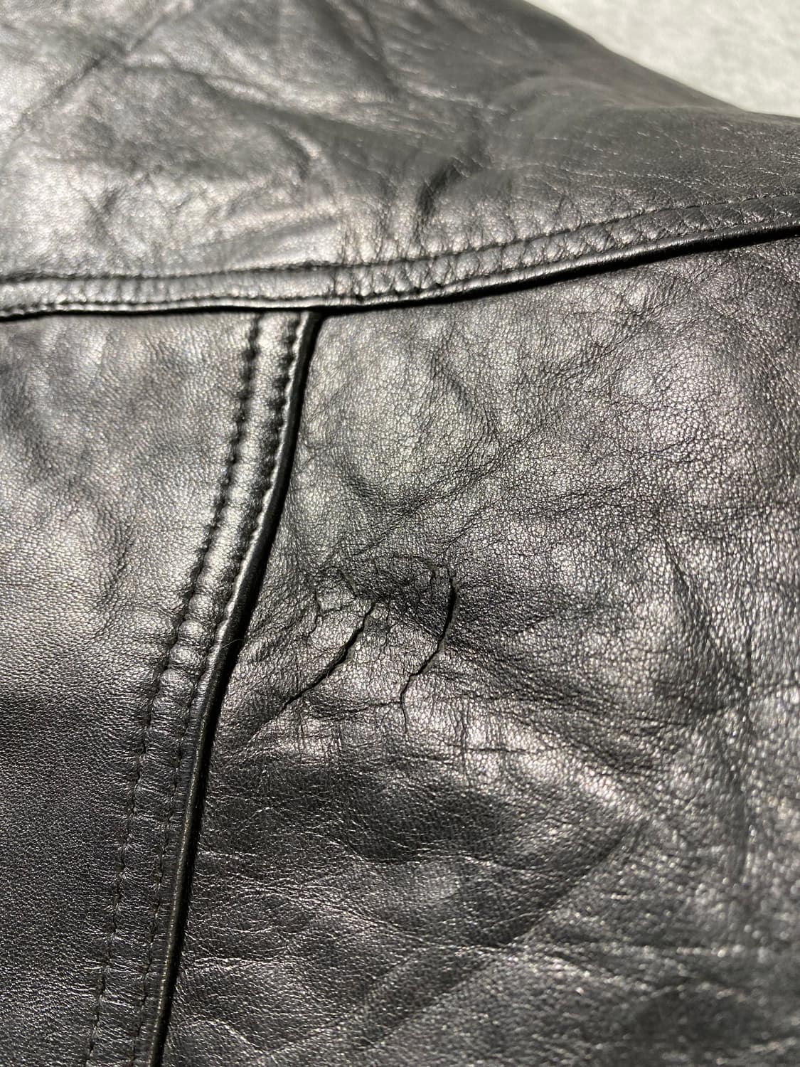 [XL] 90s Vintage 빈티지 멀티포켓 양가죽 레더 봄버자켓 상품이미지7