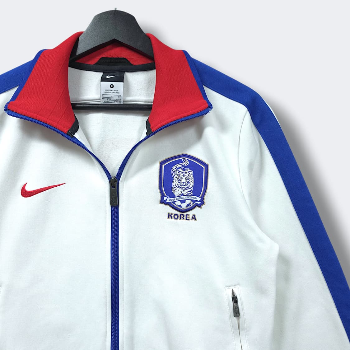 [S] 나이키 화이트&블루라인 10-12 대한민국 국대 트랙탑 져지 상품이미지3