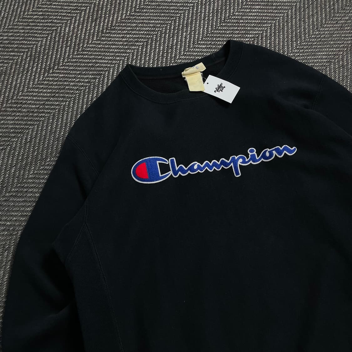 챔피온 리버스위브 빅로고 블랙 스웻 셔츠o 4572 상품이미지4