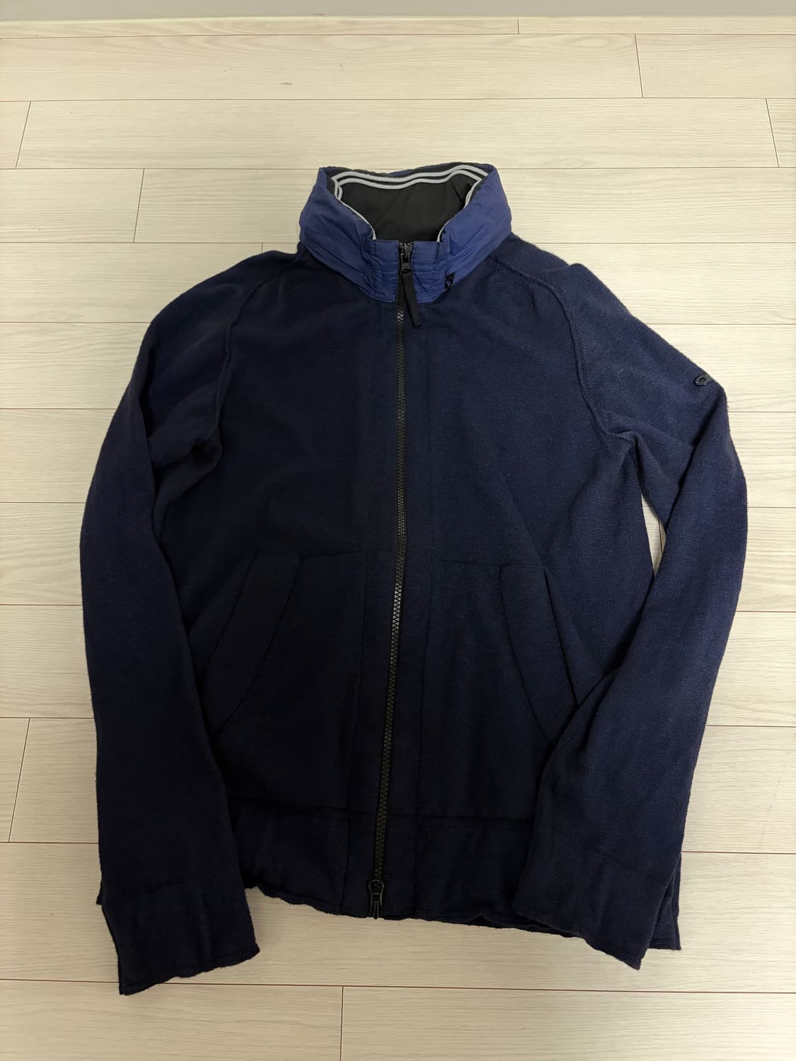 스톤아일랜드 나일론 후드 니트 집업 상품이미지1