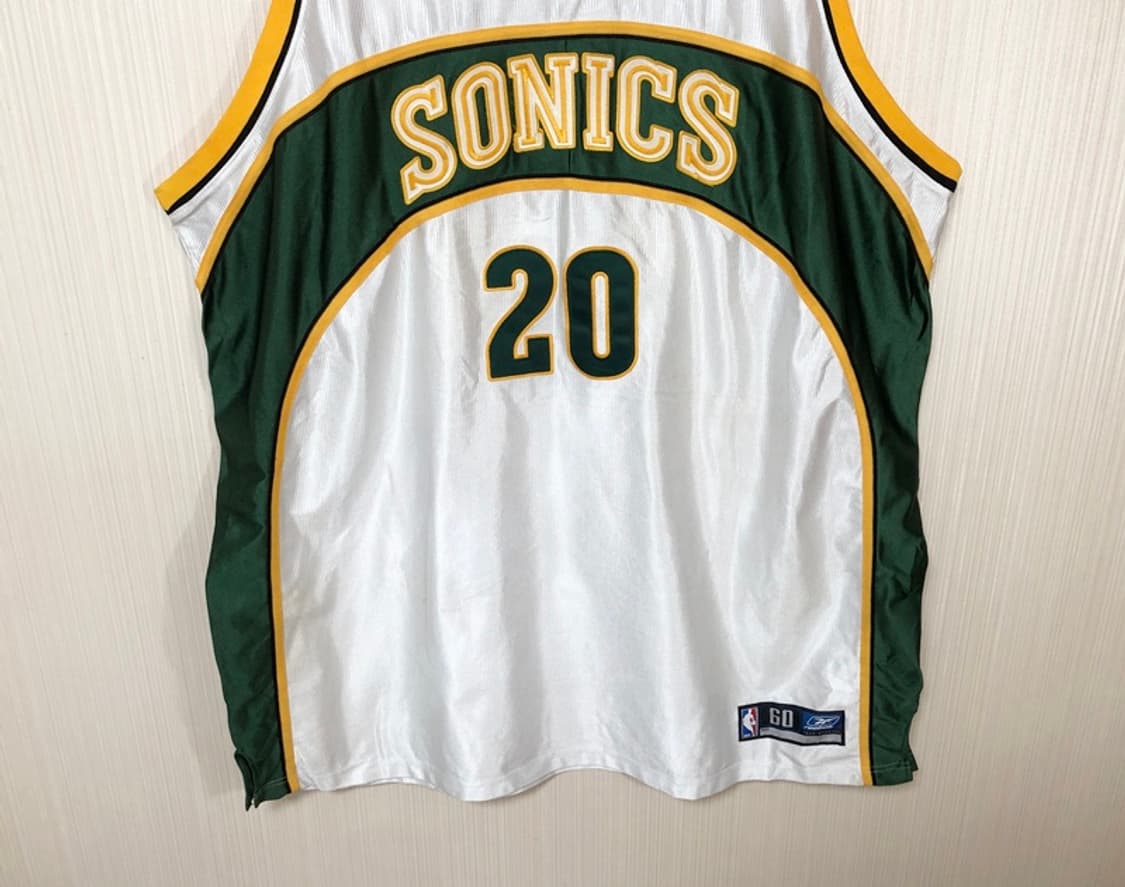 NBA 리복 시애틀슈퍼소닉스 올드유니폼/져지 60(4XL) #20 페이튼 상품이미지3