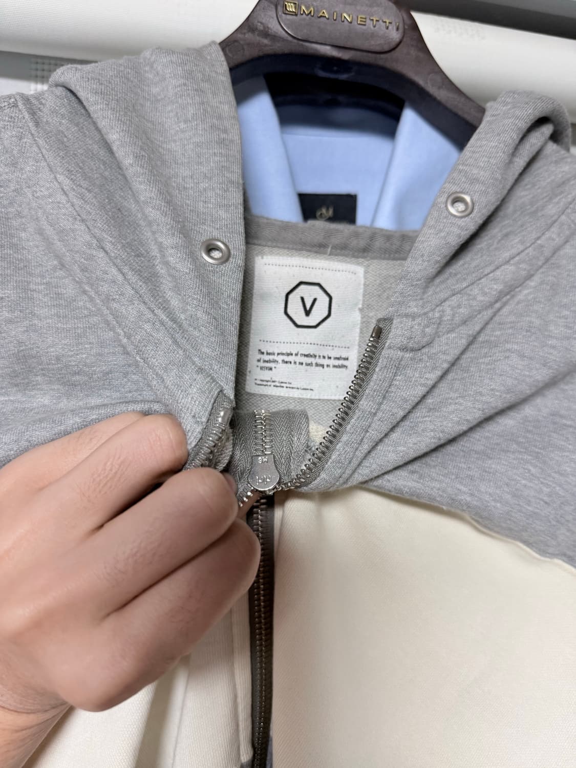 비즈빔 후드집업 기자코튼 리리지퍼 상품이미지3