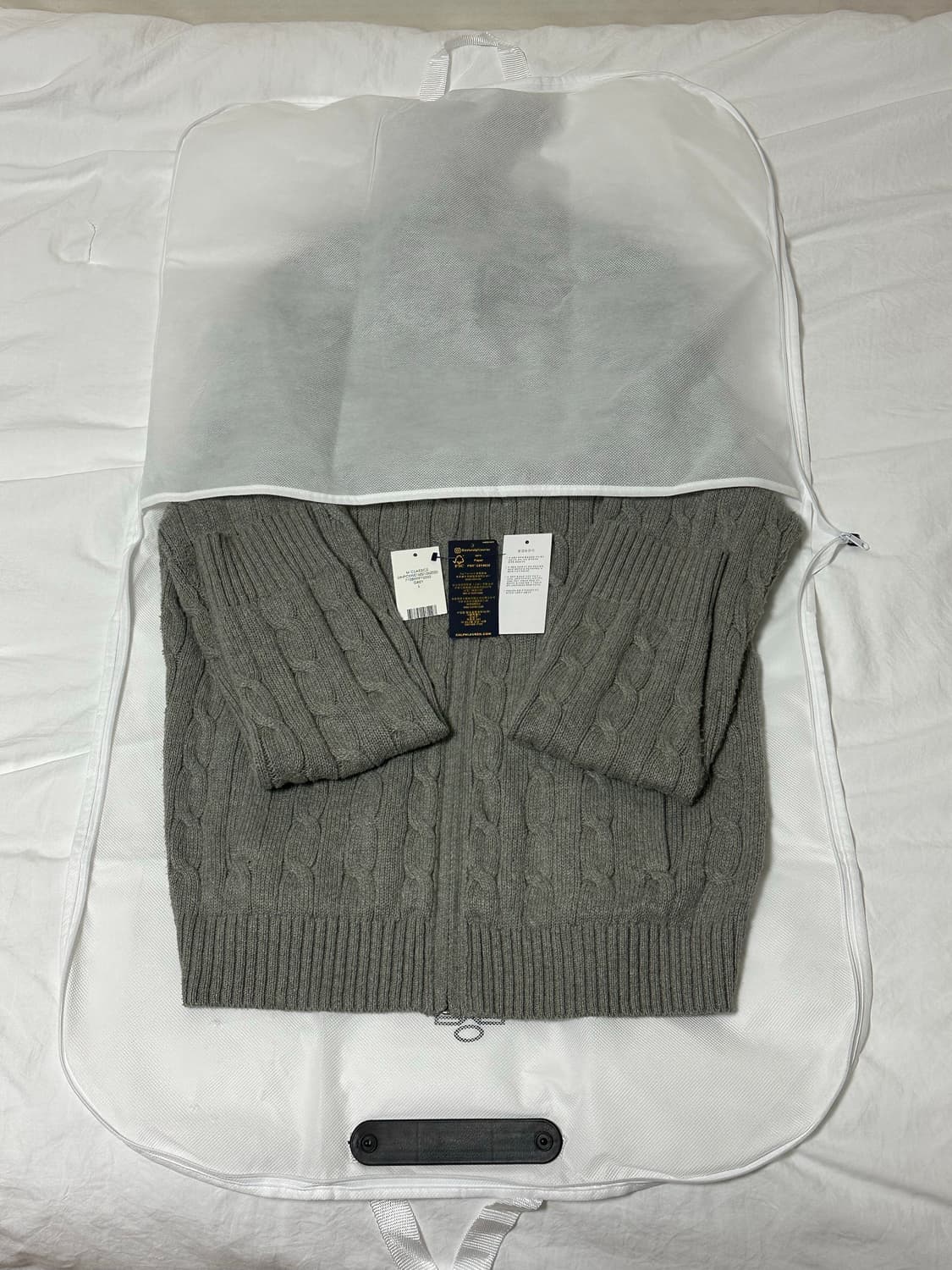 [정품]폴로 랄프로렌 케이블 니트 코튼 풀 지퍼 스웨터 상품이미지2