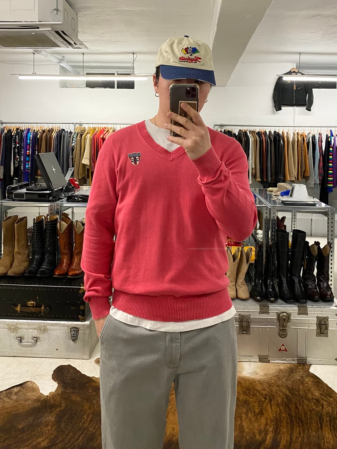 POLO JEANS CO v-neck knit 폴로 성조기 와펜 면니트 상품이미지7