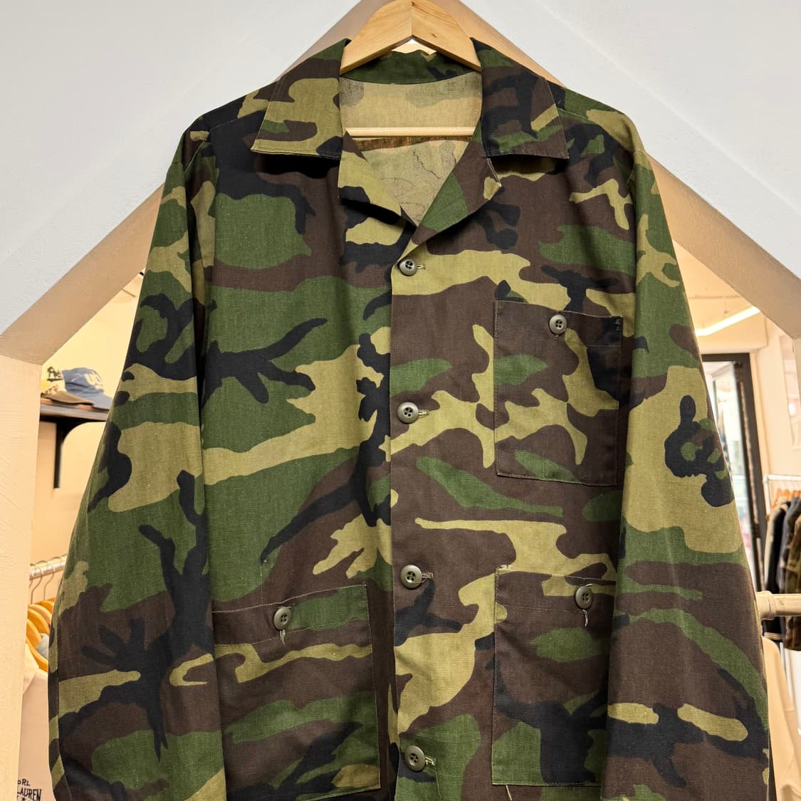 90s 아메리칸 빈티지 우드랜드 카모 초어 자켓 (XL)    상품이미지2