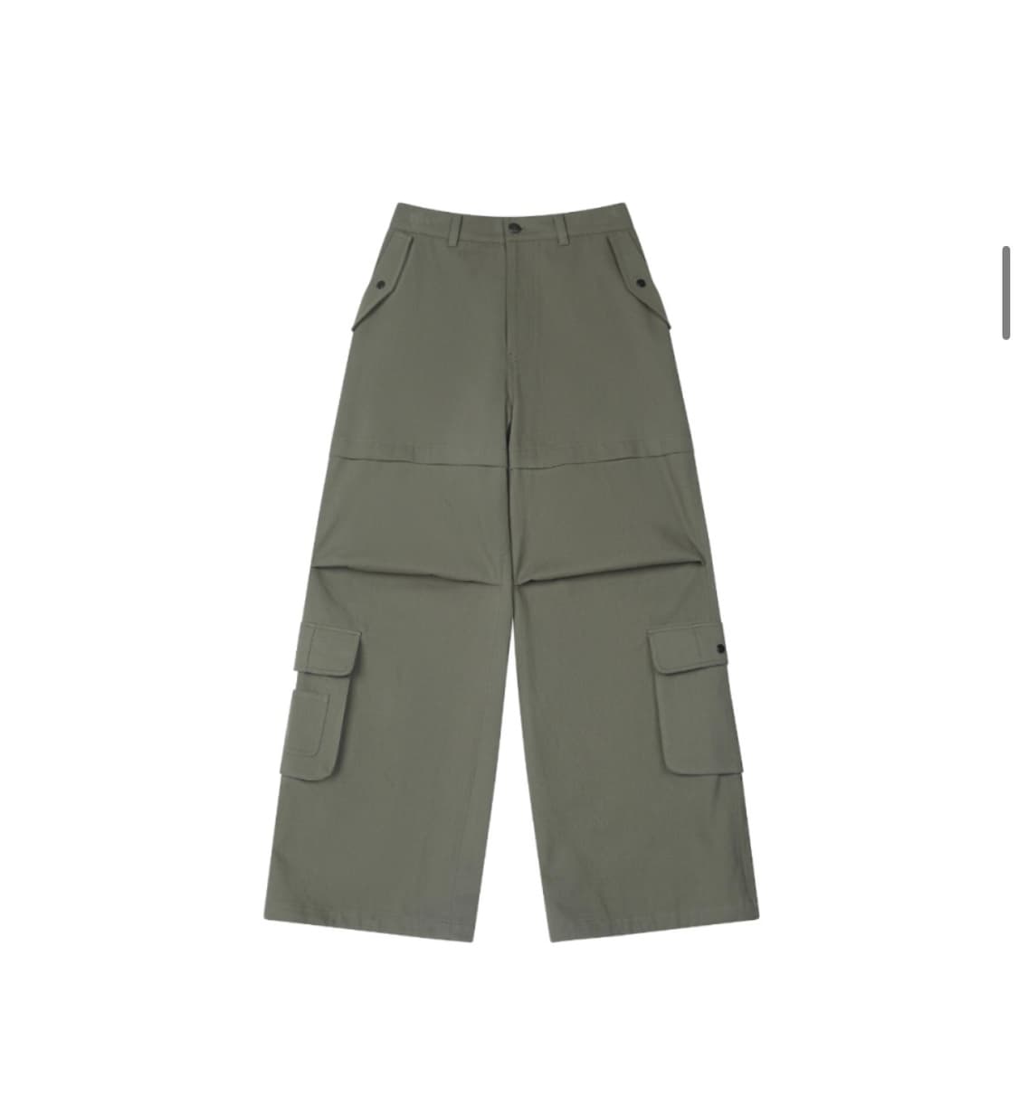 (L) 레더리 하프 밴딩 코튼 카고 팬츠 [KHAKI] 판매 상품이미지6