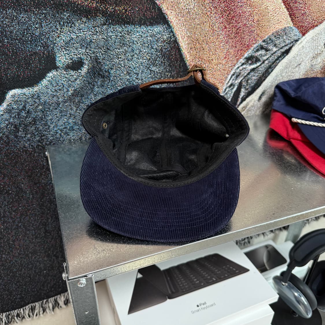 16fw 슈프림 코듀로이 캠프캡 네이비 상품이미지2