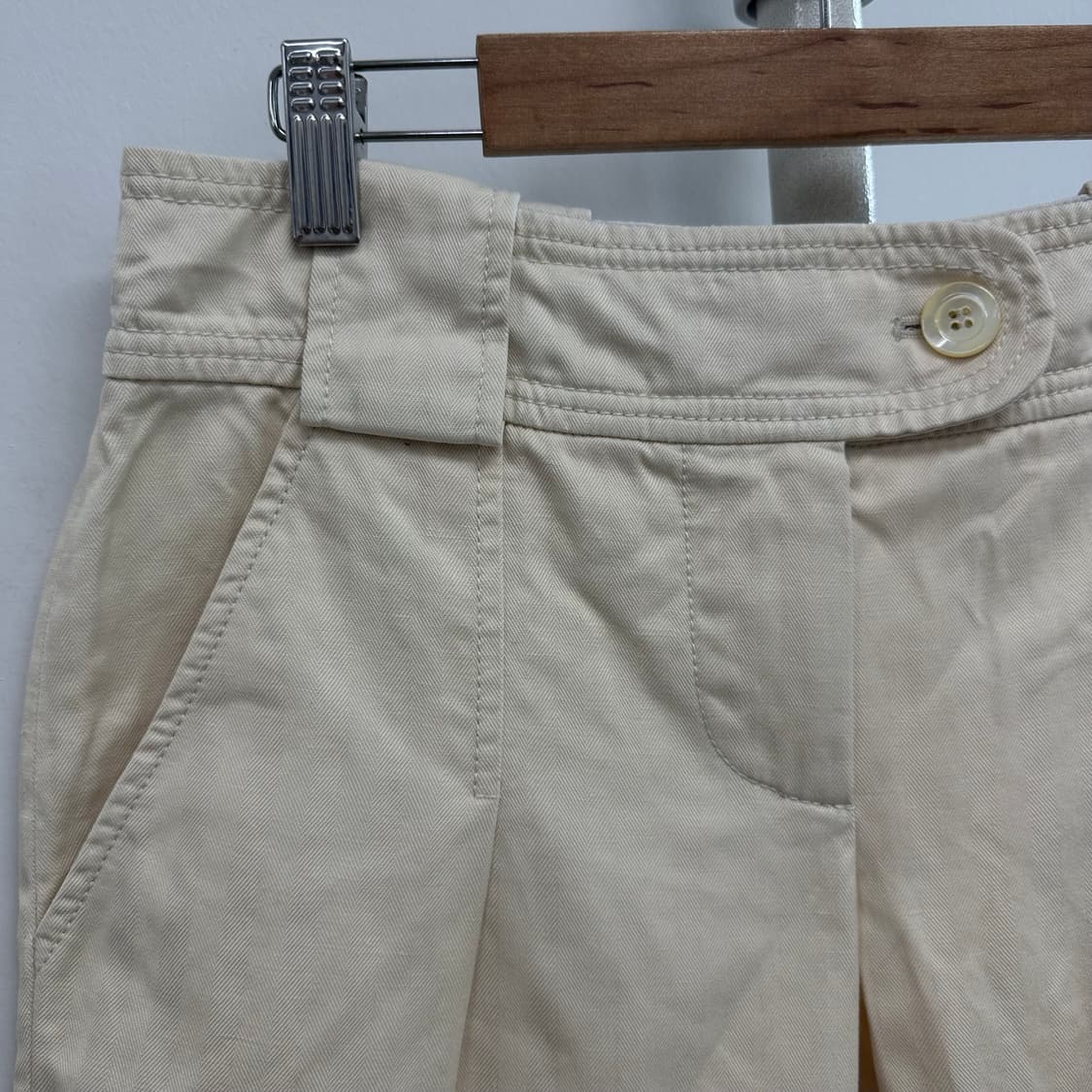 겐조 핀턱 코튼린넨 헤링본 하프 팬츠 상품이미지3