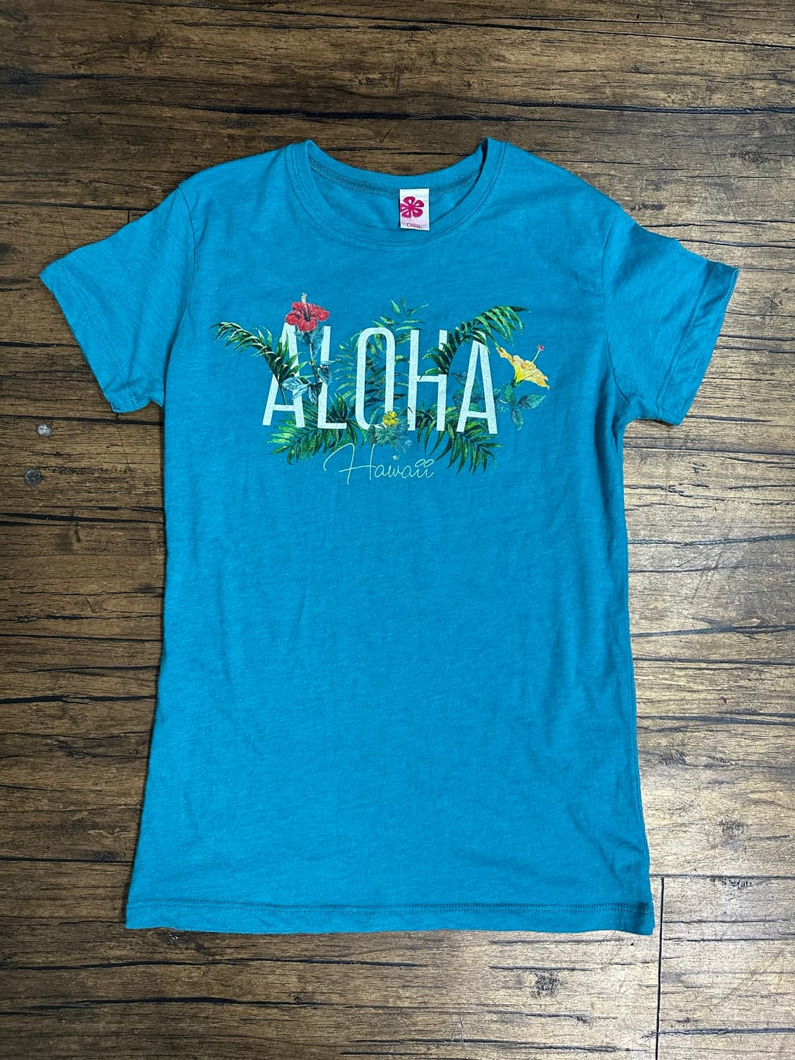 아일랜드 걸 하와이 ISLAND GIRL ALOHA 플로럴 반팔 티셔츠 상품이미지1