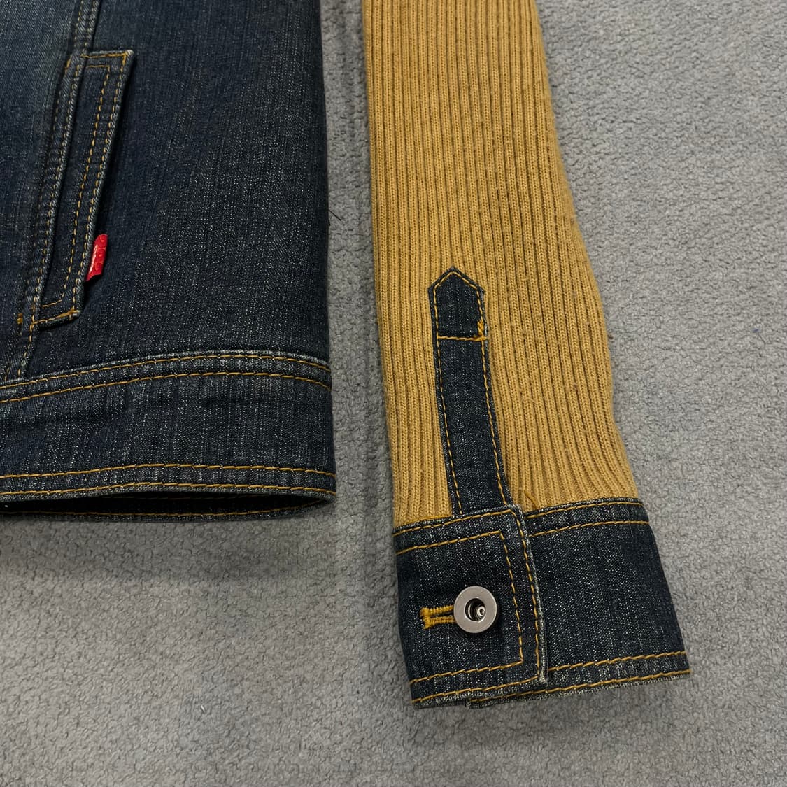 85 292513 스톰 데님 니트 배색 자켓 상품이미지3