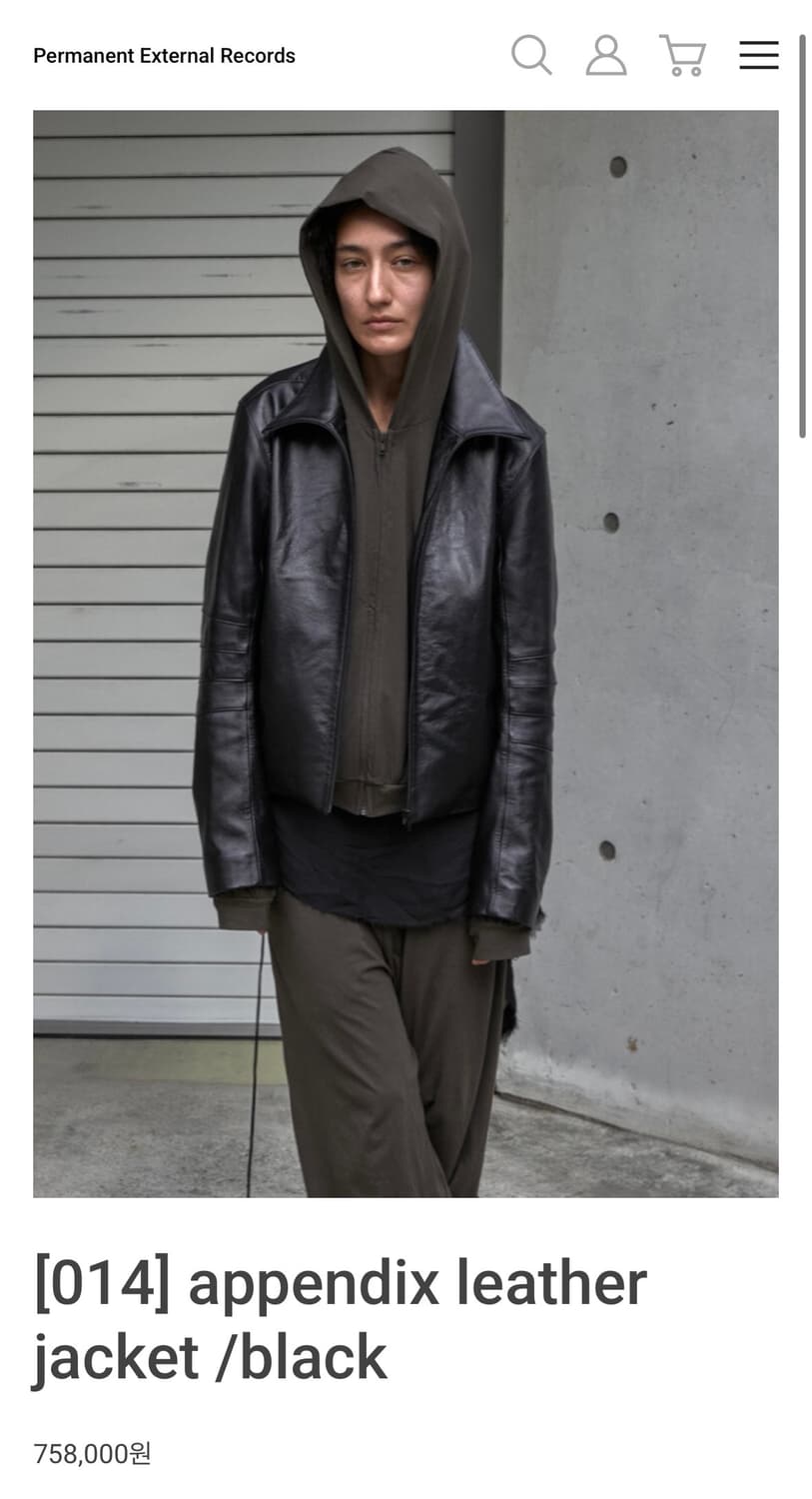 appendix leather jacket black 상품이미지2