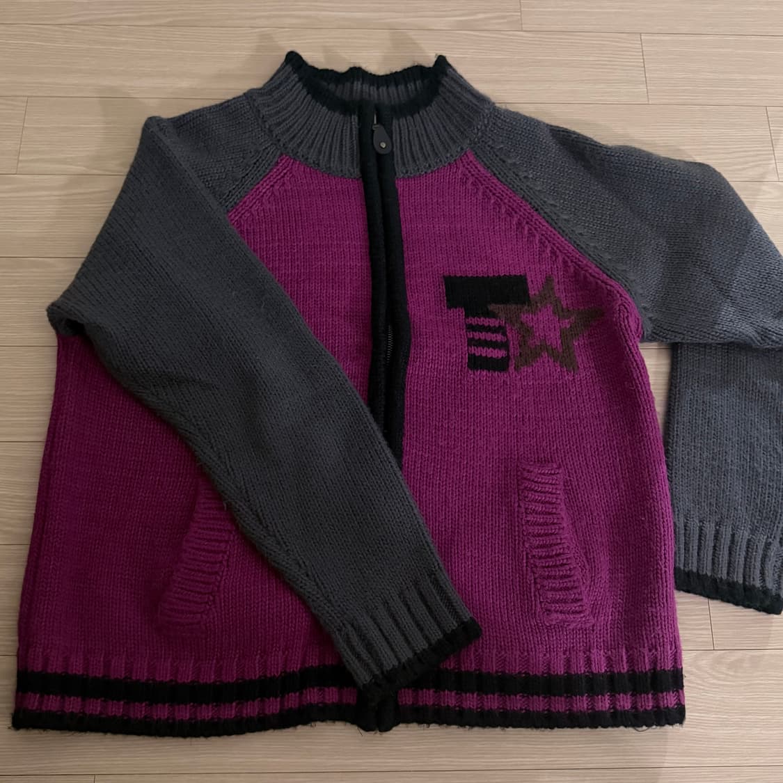 Teket 니트집업 상품이미지1