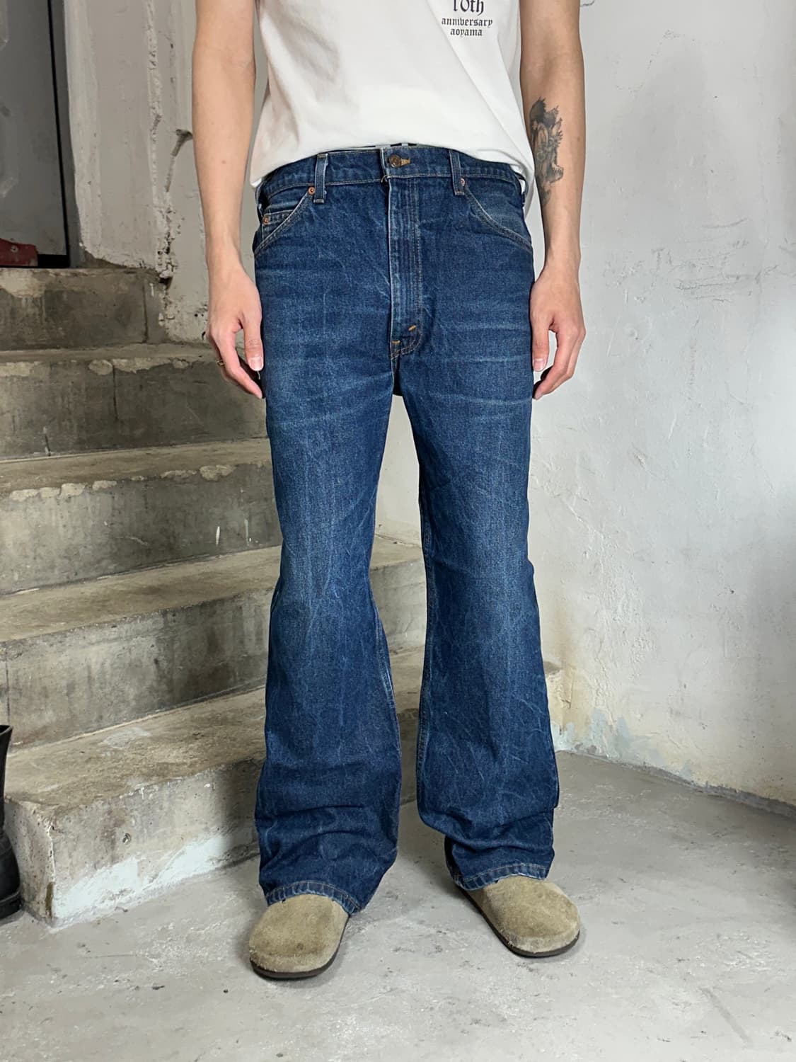 90's USA Made 빈티지 리바이스 517 오렌지탭 부츠컷 플레어진 상품이미지1
