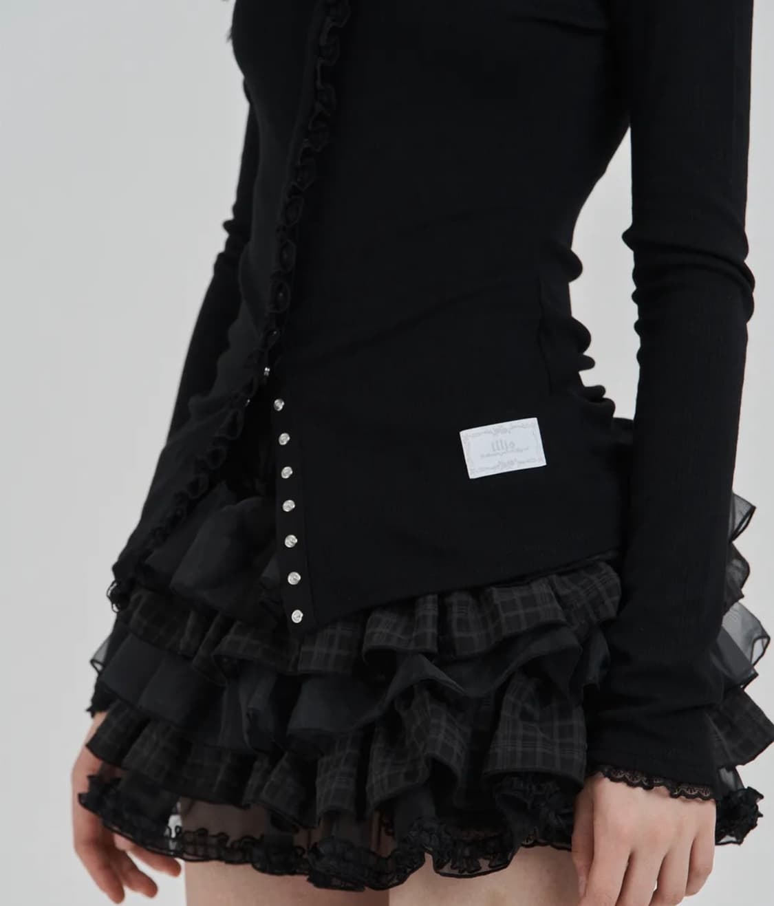 일리오 Black My one lace trim cardigan 상품이미지2