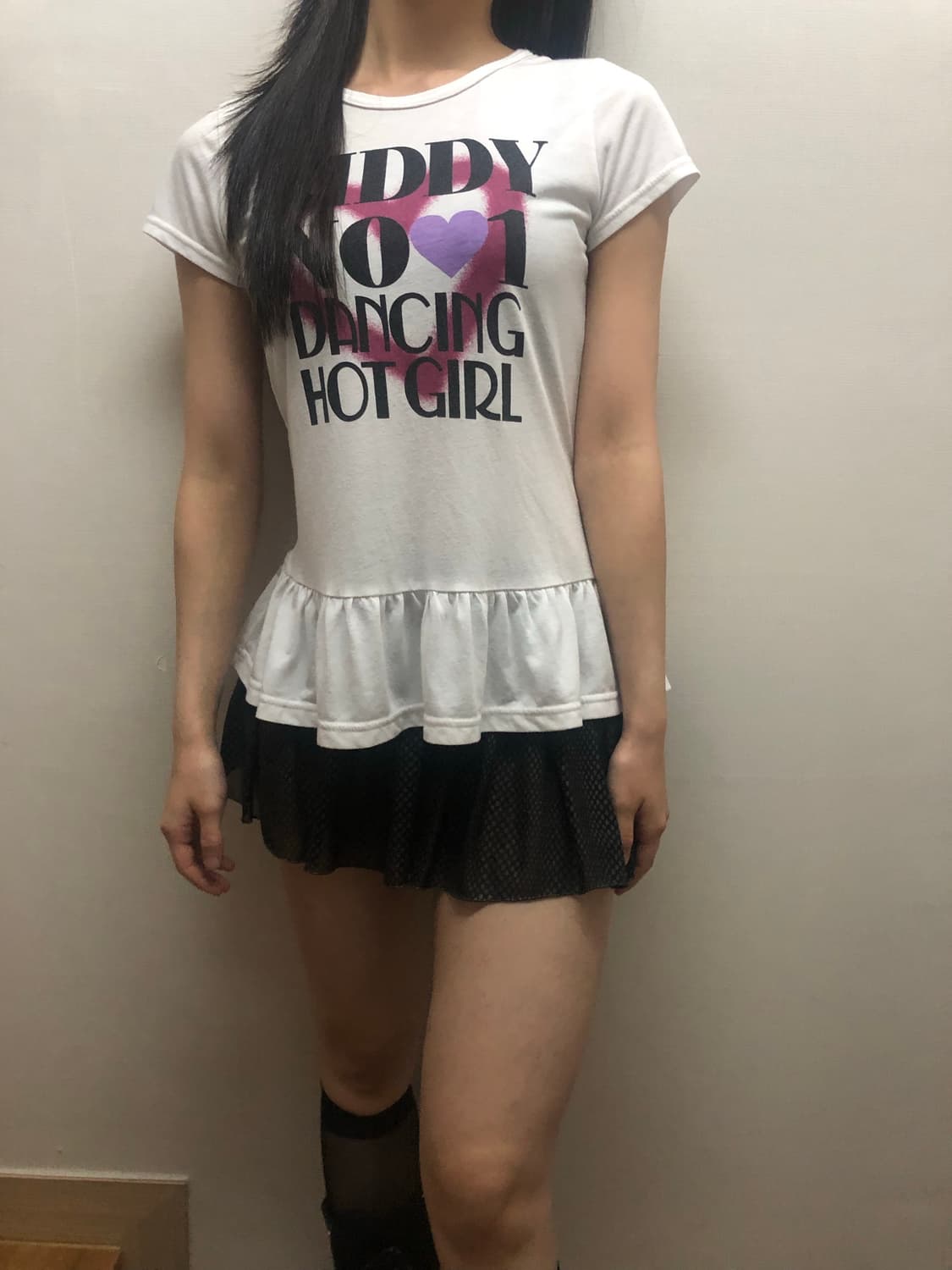 빈티지 화이트 키치 프릴 티셔츠 상품이미지2
