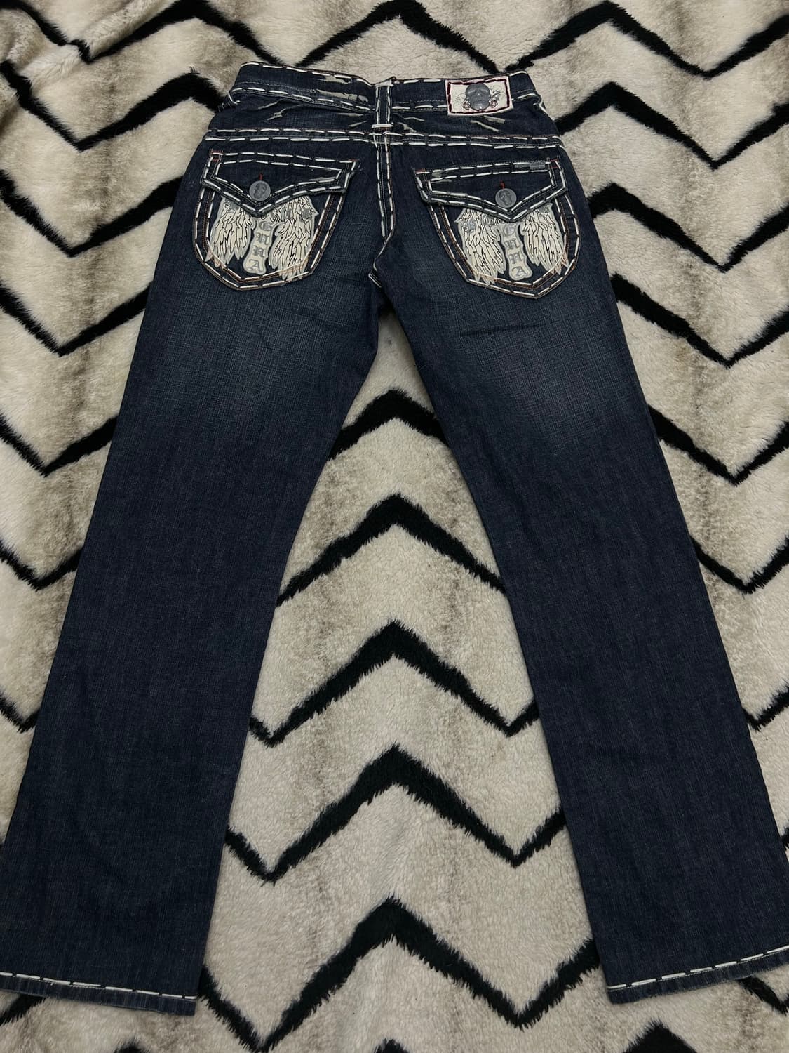 [31]라구나비치 스티치 자수 데님팬츠 상품이미지2