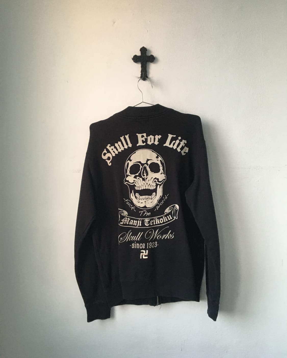 Back skull printing zip up 상품이미지2