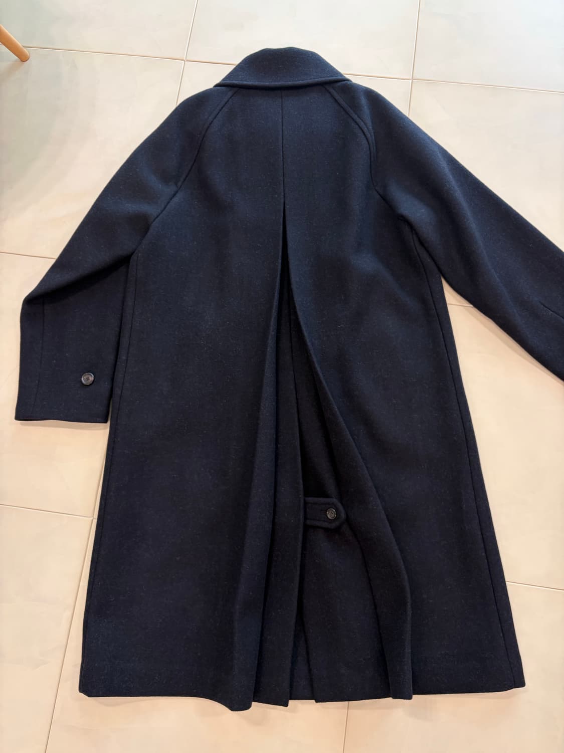 멋랩x피네짜 울 더블코트 네이비 M(100-105) 상품이미지8