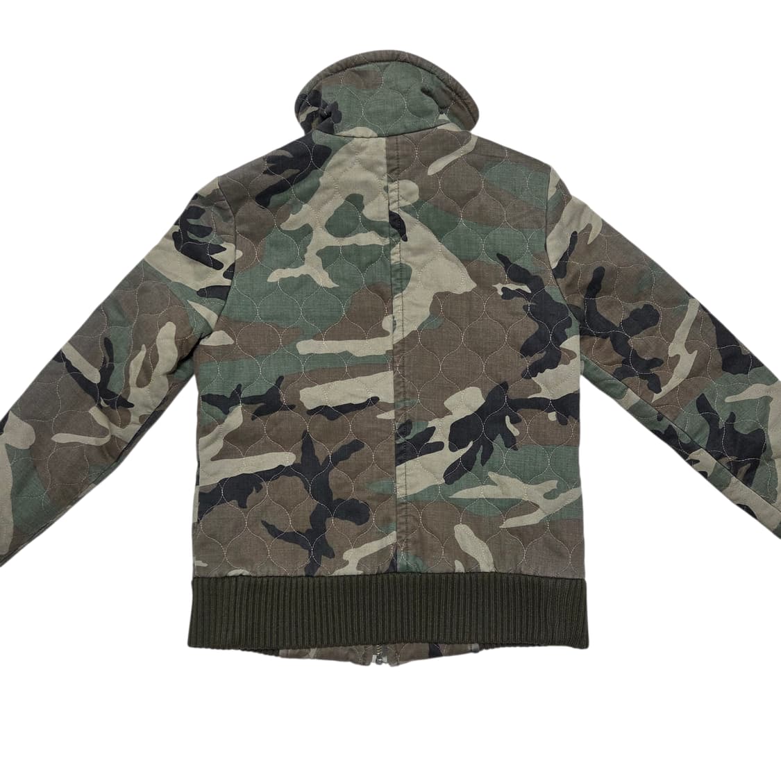 빈티지 카모 패턴 퀼팅 봄버 자켓 입니다 상품이미지2