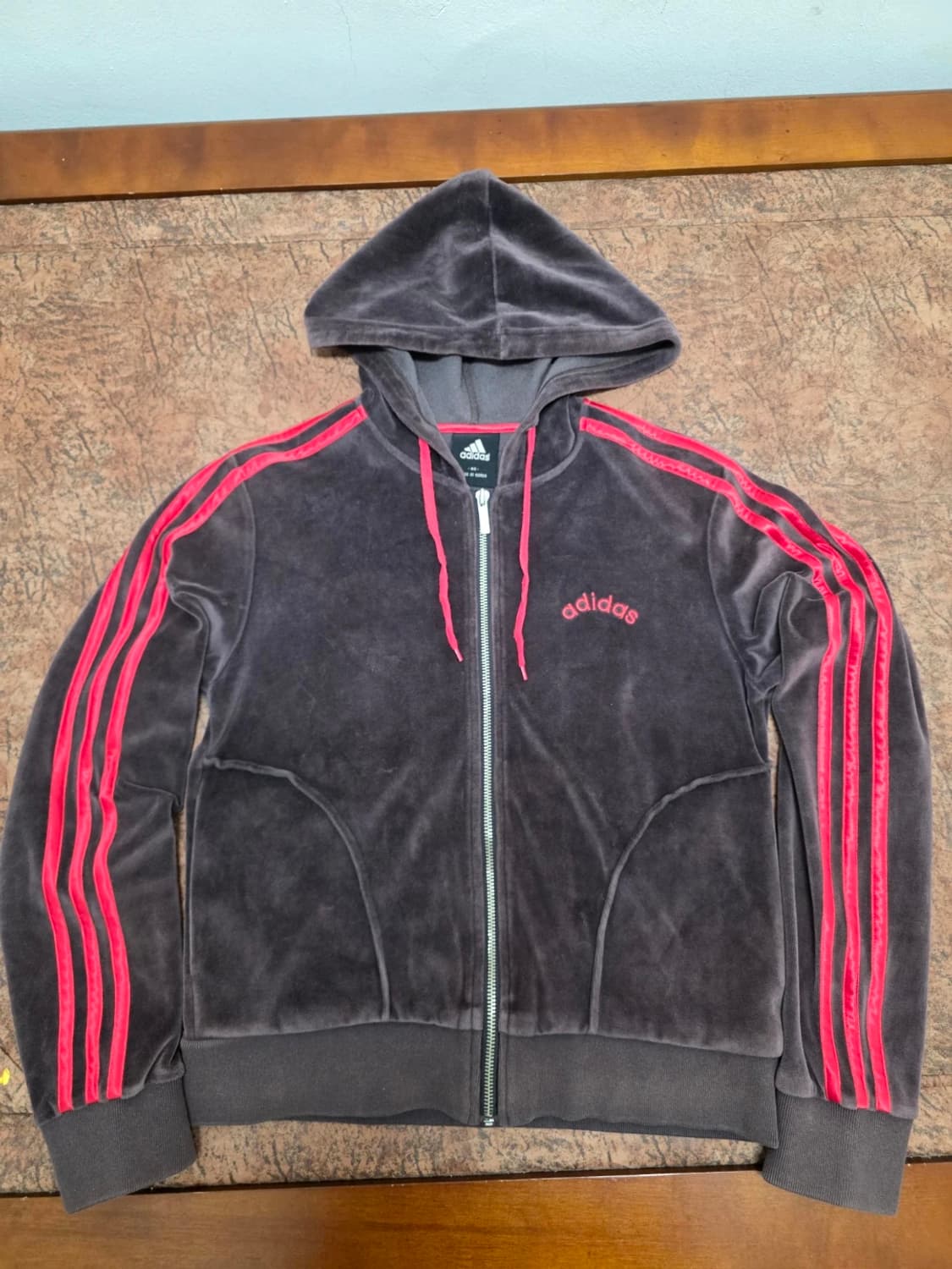 아디다스 벨벳 후드 트랙탑 저지 95 상품이미지1