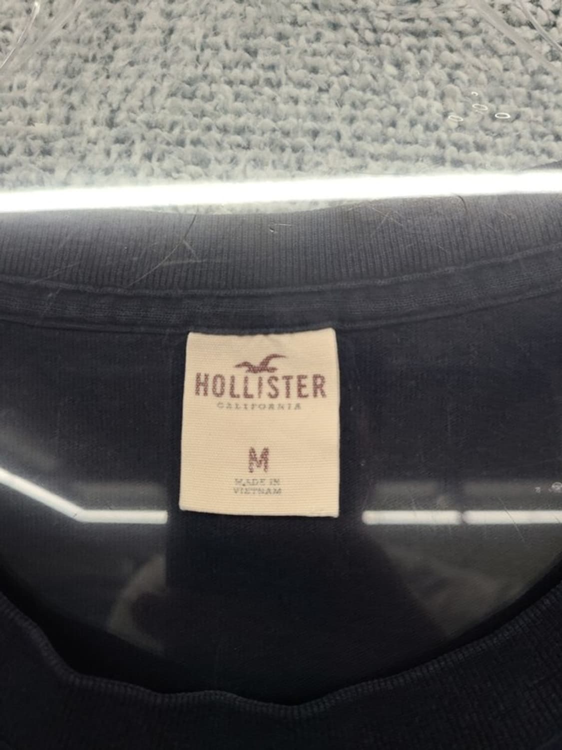 홀리스터 로고 블랙 반팔티 M 상품이미지8