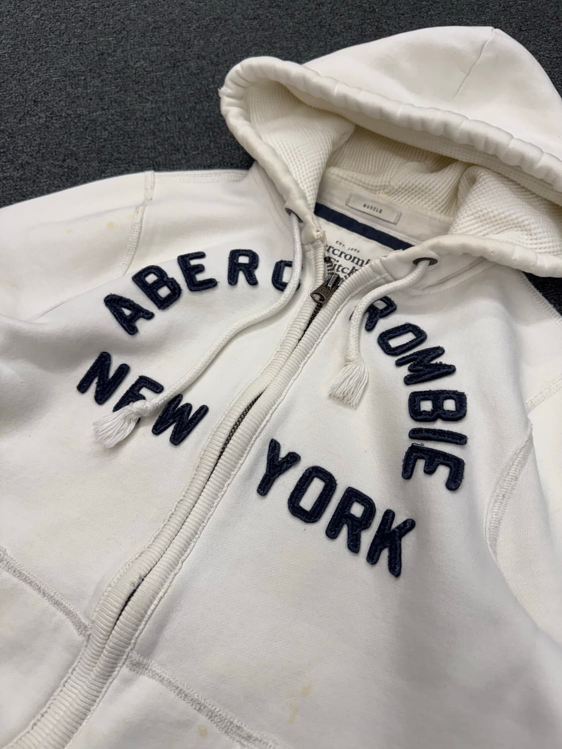 아베크롬비 빈티지 y2k 데미지 후드집업(오염) 상품이미지2