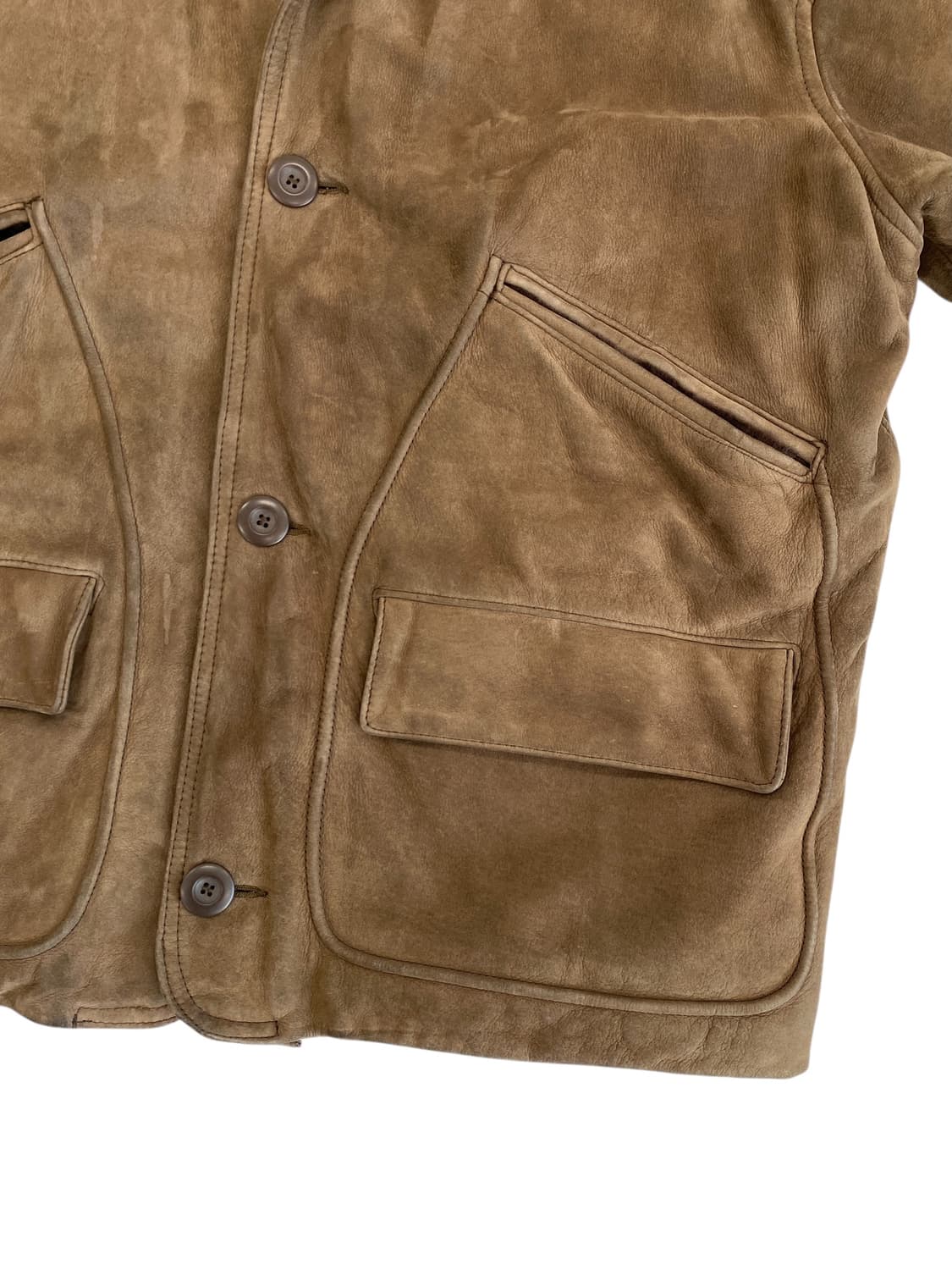 8-90's 쉐비뇽 소가죽 헌팅 자켓 상품이미지4