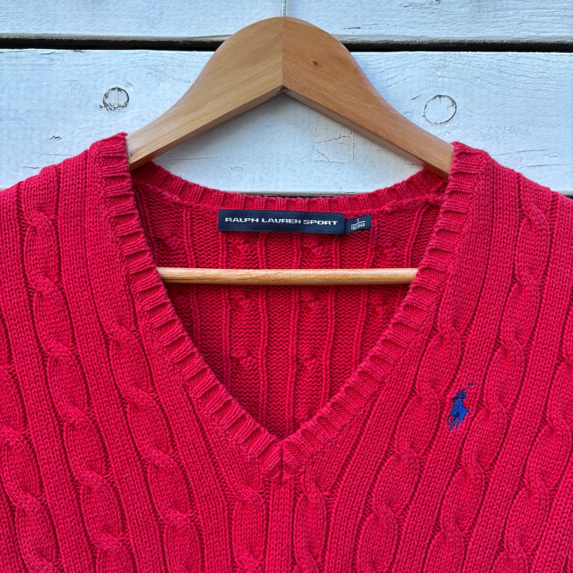 Polo 폴로 케이블 꽈배기 브이넥 니트 상품이미지3