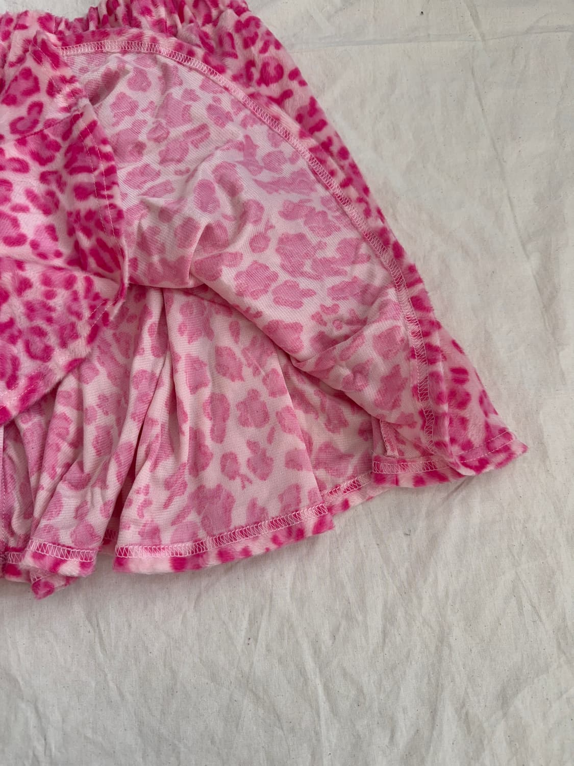 갸루펑크 레오파드 호피 핑크 퍼 스커트(새상품) 상품이미지4