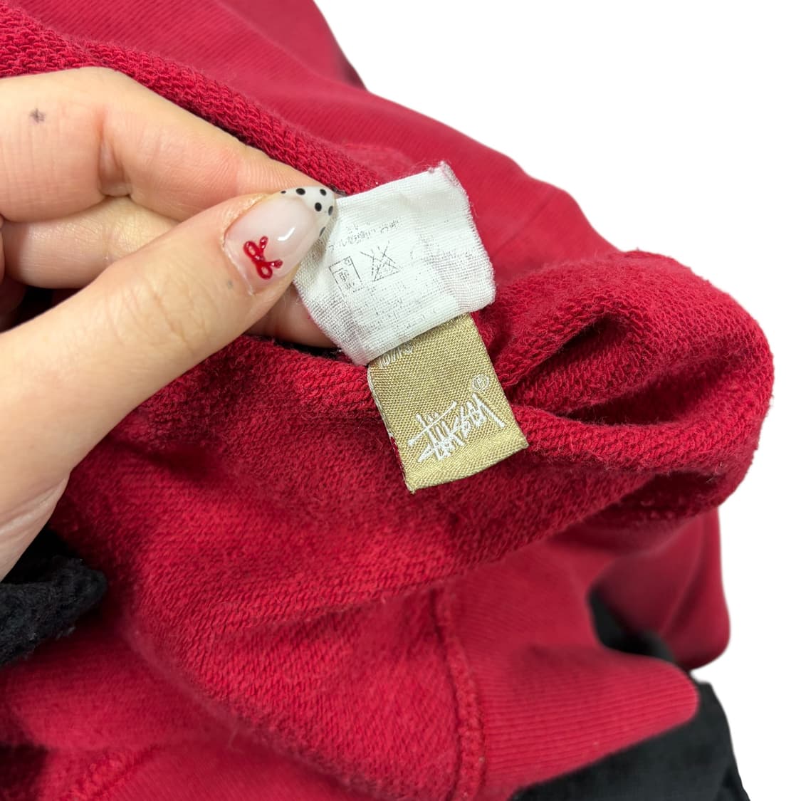 스투시 00s 레터링 로고 레드 스웻셔츠 맨투맨 상품이미지6