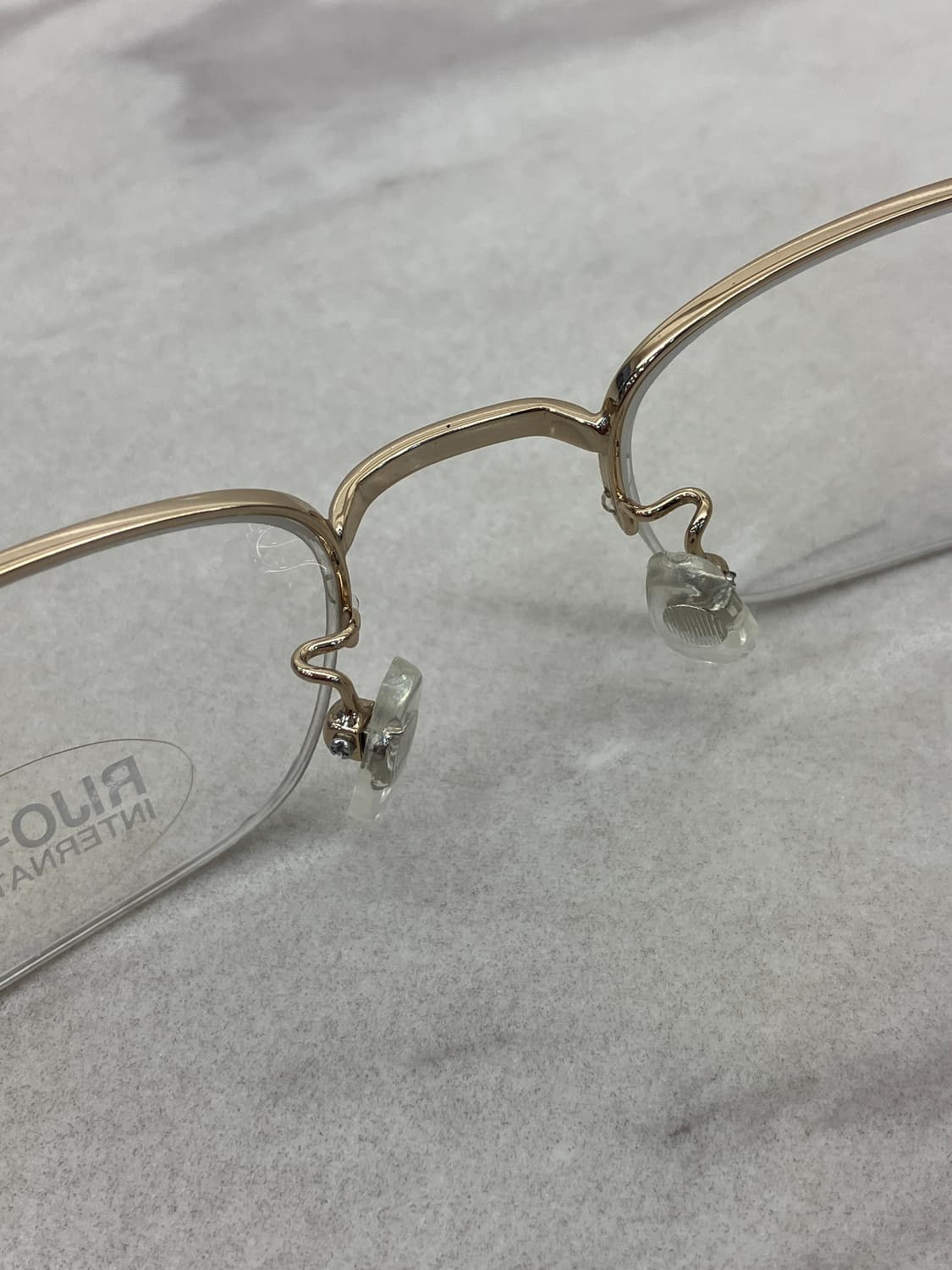 리조 RIJO 빈티지 골드 스퀘어 반무테 안경 상품이미지4