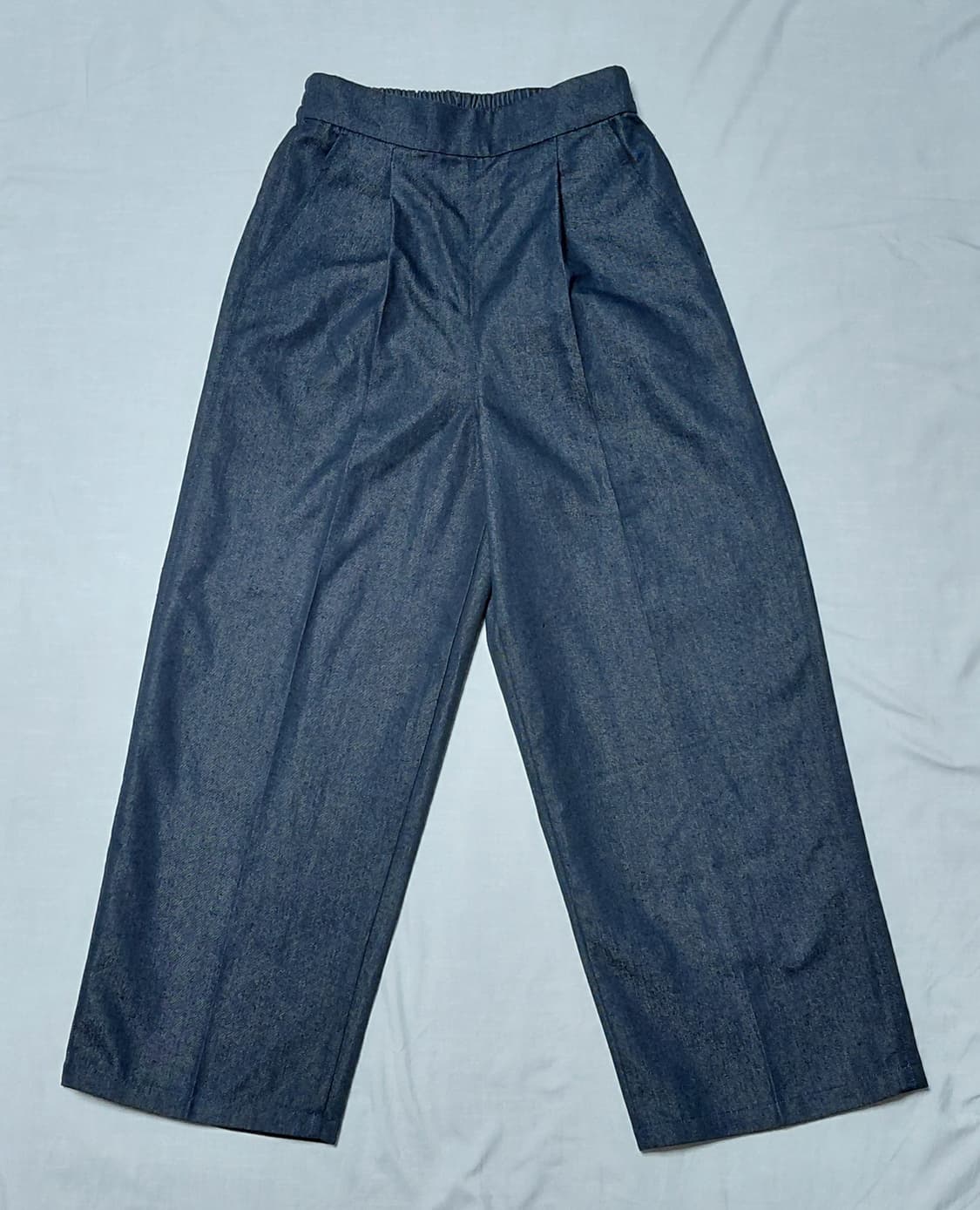 [S] 일본 grove(그로브) 핀턱 데님 라이크 와이드 팬츠 상품이미지1