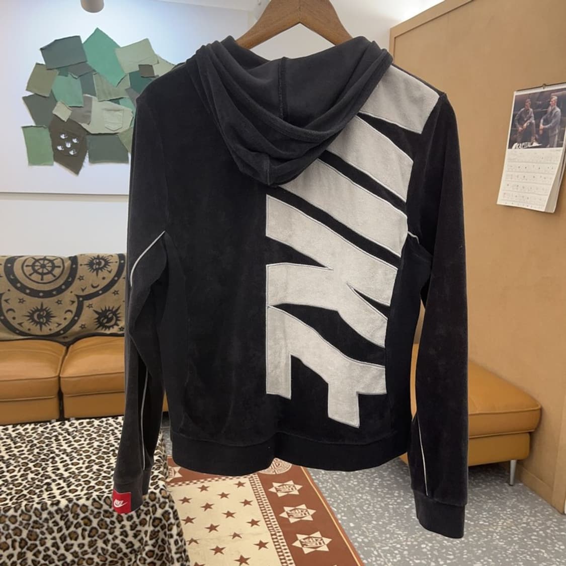 나이키 스포티 캐주얼 벨벳 빅로고 후드집업 XL C08807 상품이미지3