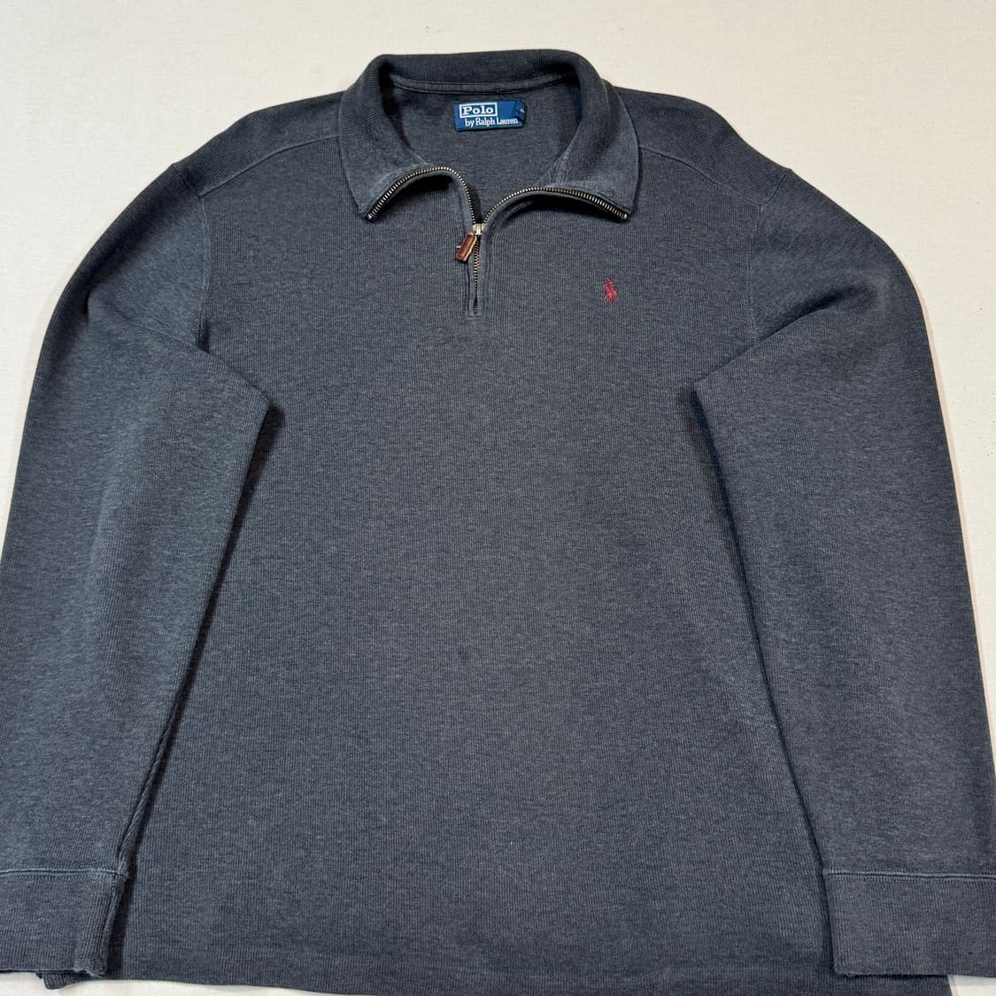 L) 폴로 랄프로렌 반집업 풀오버 코튼 니트 그레이 상품이미지2