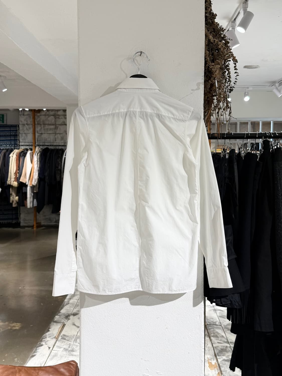 질샌더 화이트 히든 버튼 미니멀 셔츠  상품이미지6