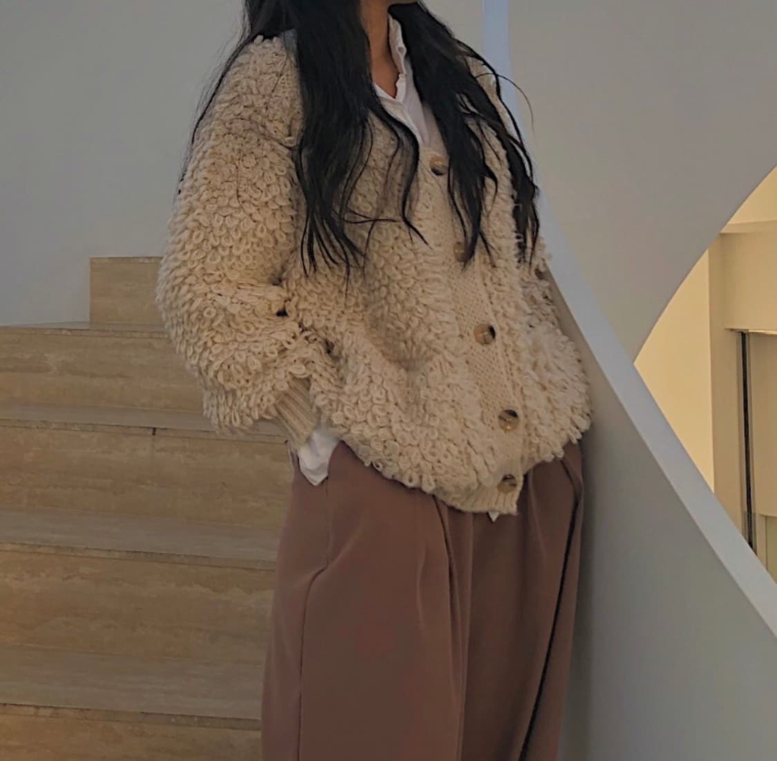 뽀글이 퍼 가디건 상품이미지1