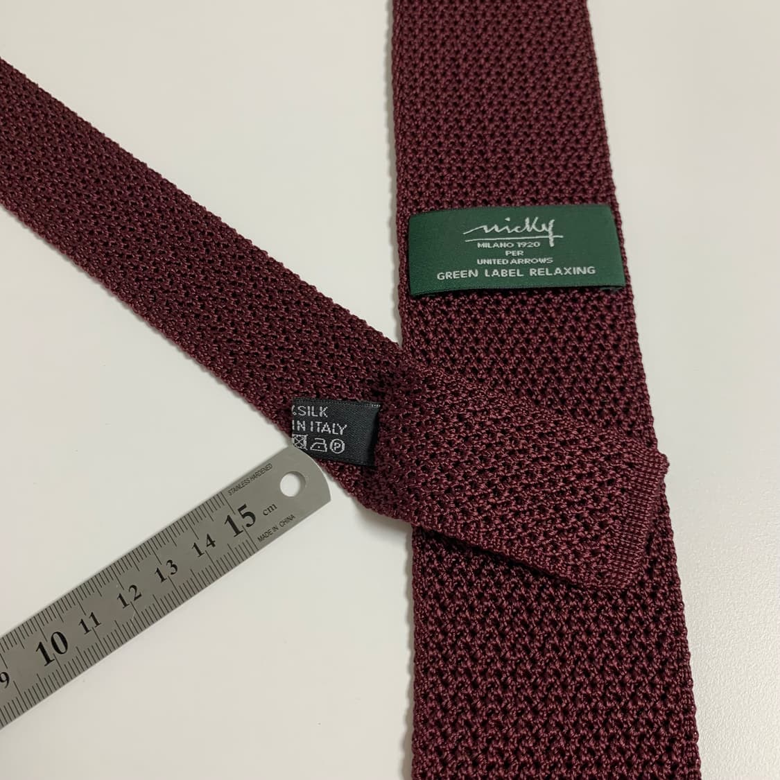 유나이티드 애로우즈 니트타이 100실크 슬림넥타이 A+등급 니키콜라보 상품이미지6