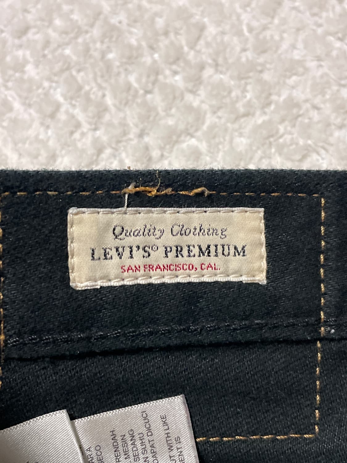 [30X32] 리바이스 501 오리지널 핏 프리미엄 빅E 데님 흑청 상품이미지5