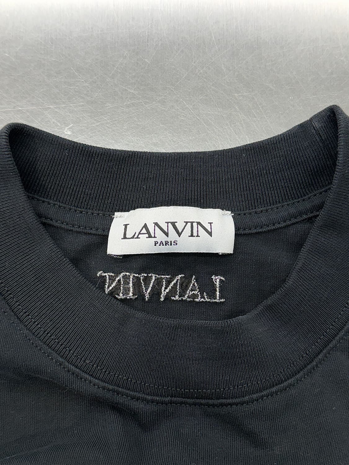 랑방 블랙 다인 로고 크루넥 하프 티셔츠 상품이미지7